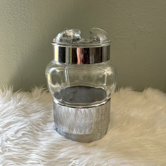 Vintage Hellerware Chrome & Glass Water Pitcher Barware - Picture 2 of 10
